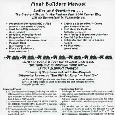 Float builders manual.