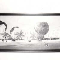 Artwork of a street scene