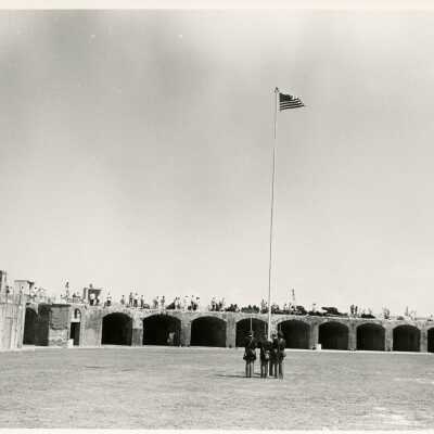 U.S. Navy at a fort