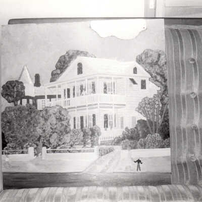 Artwork of a street scene