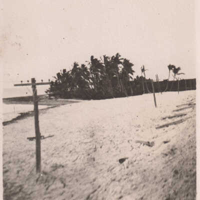 Hurricane damage at the beach