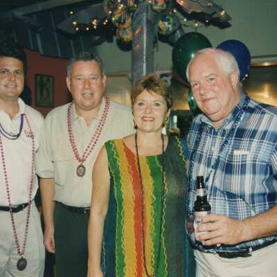 Unknown people at a sponsor party.