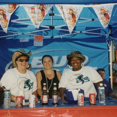 A vendor at the FF street fair.
