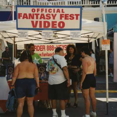 A vendor at the FF street fair.
