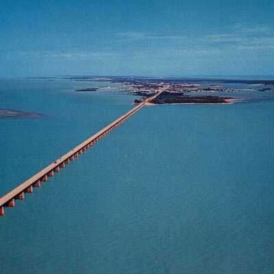 Aerial View of the Seven Mile Bridge