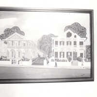 Artwork of a street scene