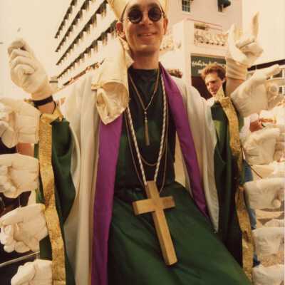 Unknown man dressed up.