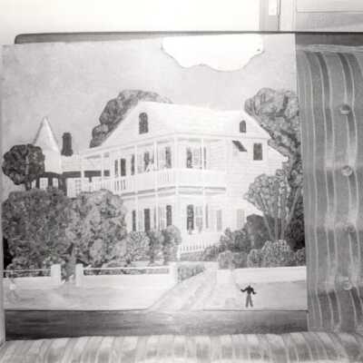 Artwork of a street scene: Copyright: © Key West Art & Historical Society; Origformat: Print-Photographic