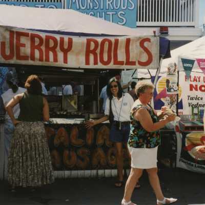 A vendor at the FF street fair.