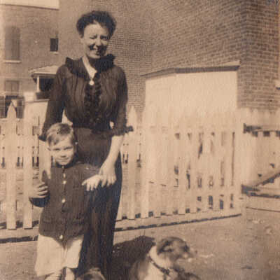 Unknown woman and child