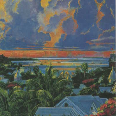 Sunset over the Harbor from Casa Antigua, Key West