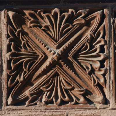 Terra cotta detail work on the exterior.