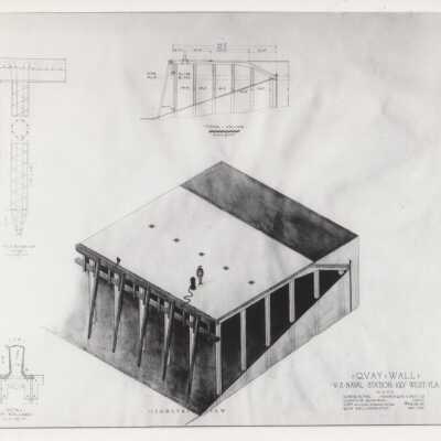 Isometric View, Quay Wall, U.S. Naval Station Key West