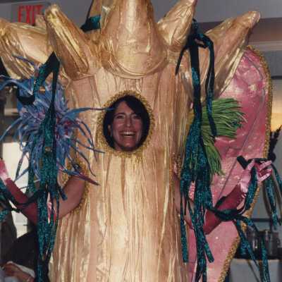 Unknown person dressed up.