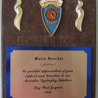 Florida Jaycees Plaque