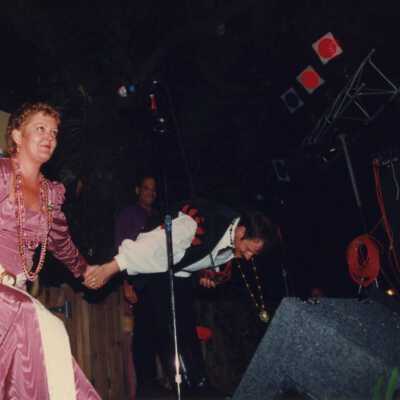Unknown man and woman at the Coronation Ball.