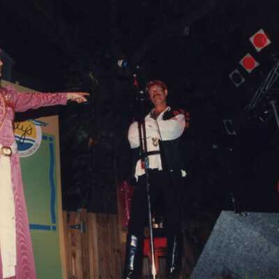 Unknown man and woman at the Coronation Ball.