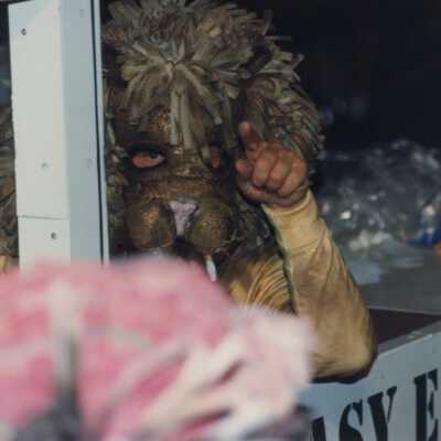 Unknown man dressed up in the parade.