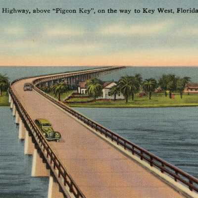 New Overseas Highway, Above 'Pigeon Key', on the Way to Key West, Florida