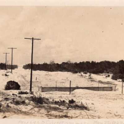 Sand dune and telephone poles: Copyright: © Key West Art & Historical Society; Origformat: Print-Photographic