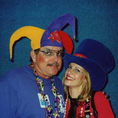 Unknown people dressed up.