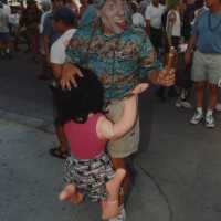 An unknown man dressed up.