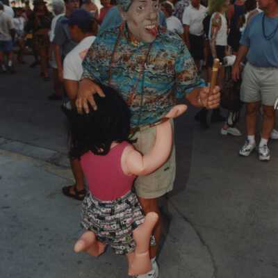 An unknown man dressed up.