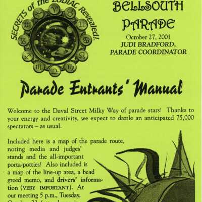 Parade entrants' manual.