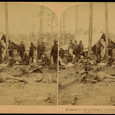 Roosevelt's 'Rough Riders' in Camp, Tampa, U.S.A.