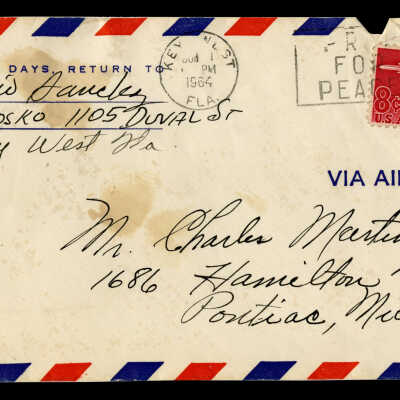 Envelope Addressed to Charles Martin from Mario Sanchez
