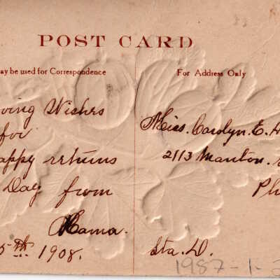 Birthday Greetings: © Key West Art & Historical Society