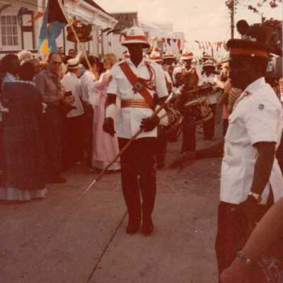 Drum major leading drummers.: Copyright: © Key West Art & Historical Society; Origformat: Print-Photographic