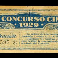 Ernest Hemingway Spanish Raffle Ticket