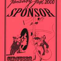 Fantasy Fest 2000 sponsor sign.