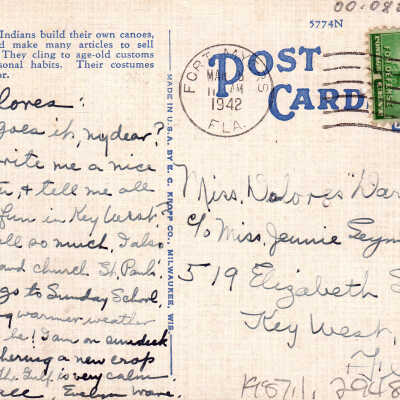 Seminole Indians at Work Making Boats, Fort Myers, Florida: © Key West Art & Historical Society