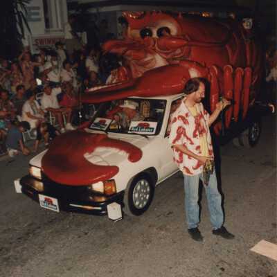 Red Lobster float in the parade.