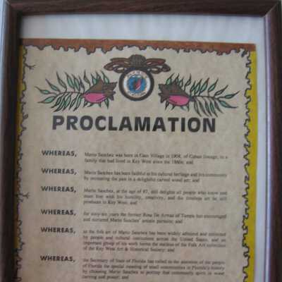 Proclamation (top half)