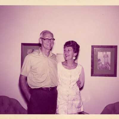 An unknown couple standing