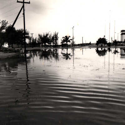 Hurricane flooding at East Martello