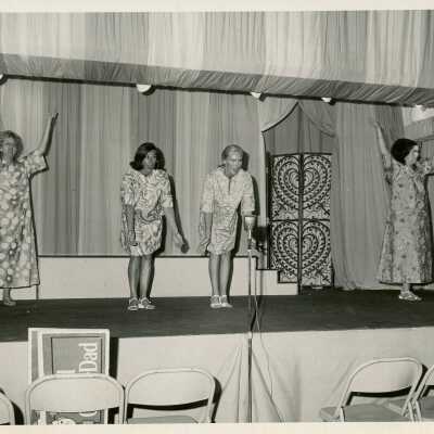 Unknown people on stage