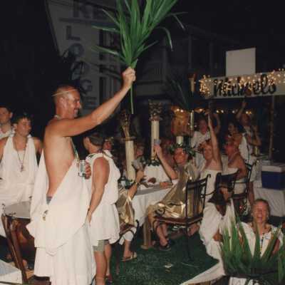 Michael's float in the parade.