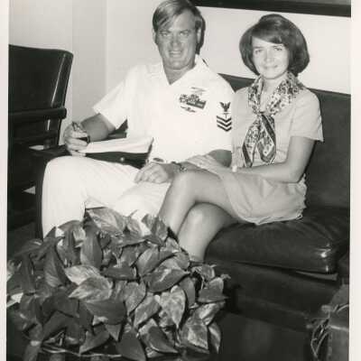 U.S. Navy man with unknown woman