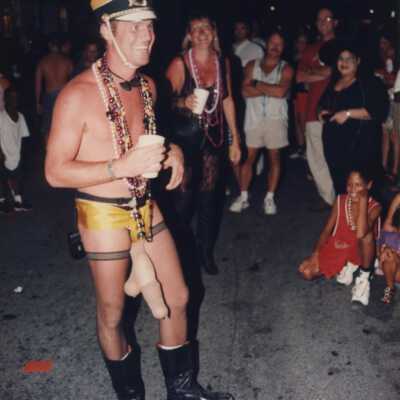 Unknown man dressed in the street.