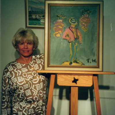 Nance Frank and a Tennessee Williams painting