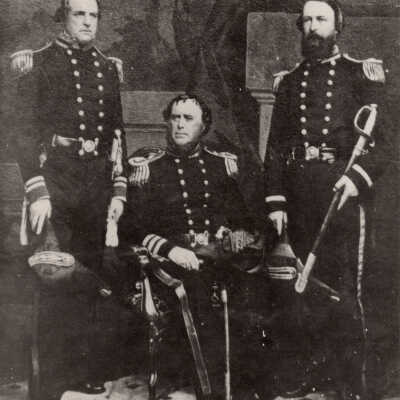 Captain Samuel F. Dupont, Commander Sidney Smith Lee and Lieutenant David Porter