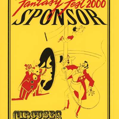 Fantasy Fest 2000 sponsor sign.