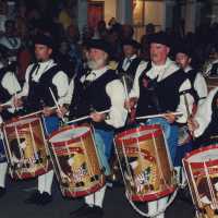 A band playing in the parade.