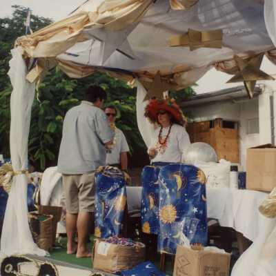 A float that is going to be in the parade.