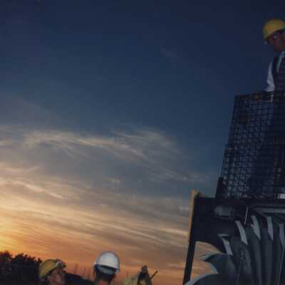 Unknown people on a float.