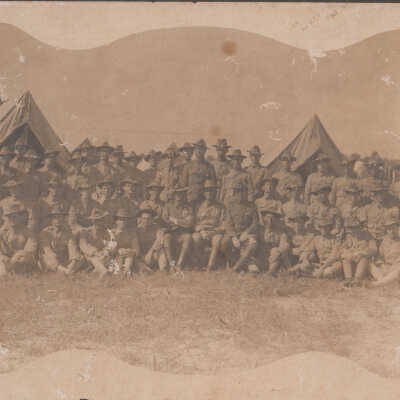 Group of soldiers in front of tents
